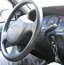 how to unlock steering wheel without key
